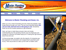 Tablet Screenshot of masterplumbing.net